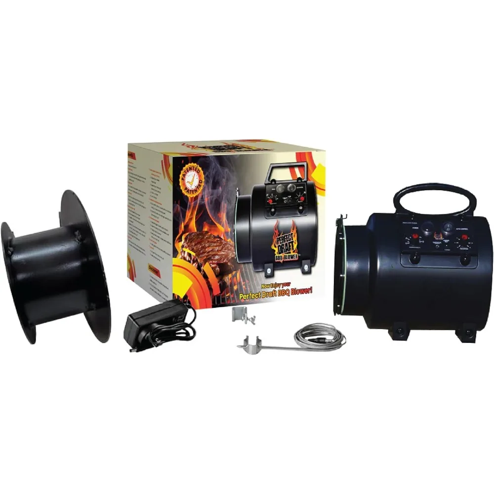 منفاخ شواء 4.0 لشواية أوفست المدخن - مروحة شواء تعمل بالبطارية للشواء في الهواء الطلق