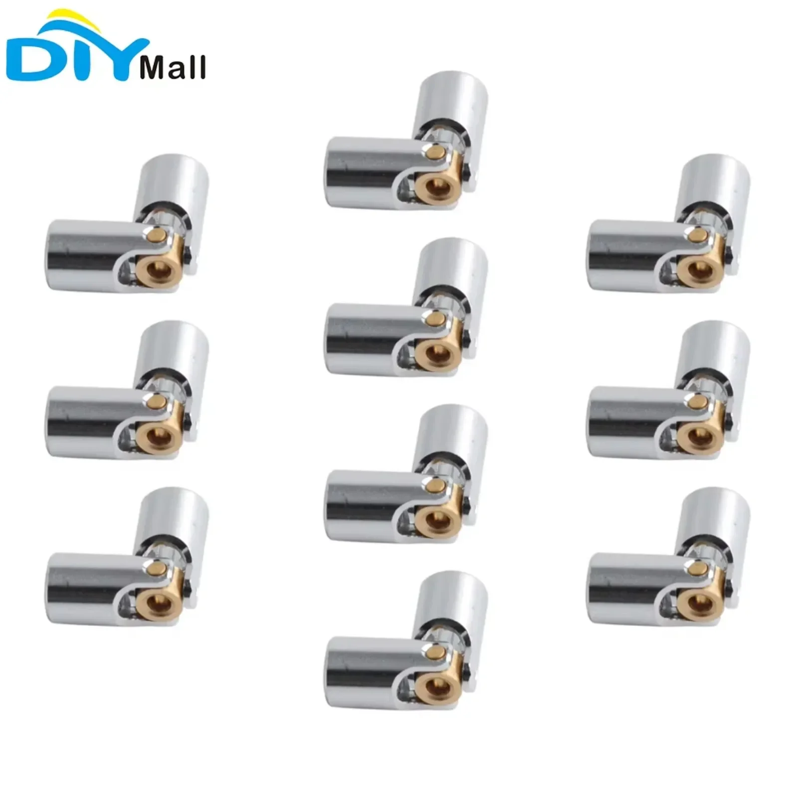 10pcs For Parts MOC Universal Joints Connector Coupler Shaft Aluminum Alloy Compatible With legoeds Building Blocks 61903