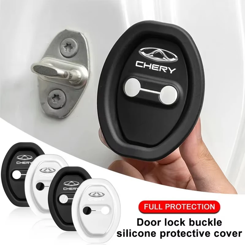 Anti Scratch Silicone Door Lock Cover Keyless Entry Protection Pad Car Styling For Chery Tiggo Arrizo Eastar Models