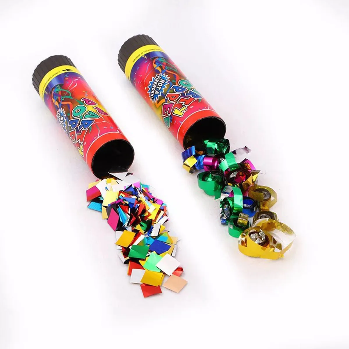 12pcs 20cm long Confetti Cannons Celebration Firework Cannon Confetti Popper Handheld Graduation Xmas Birthday Wedding Party