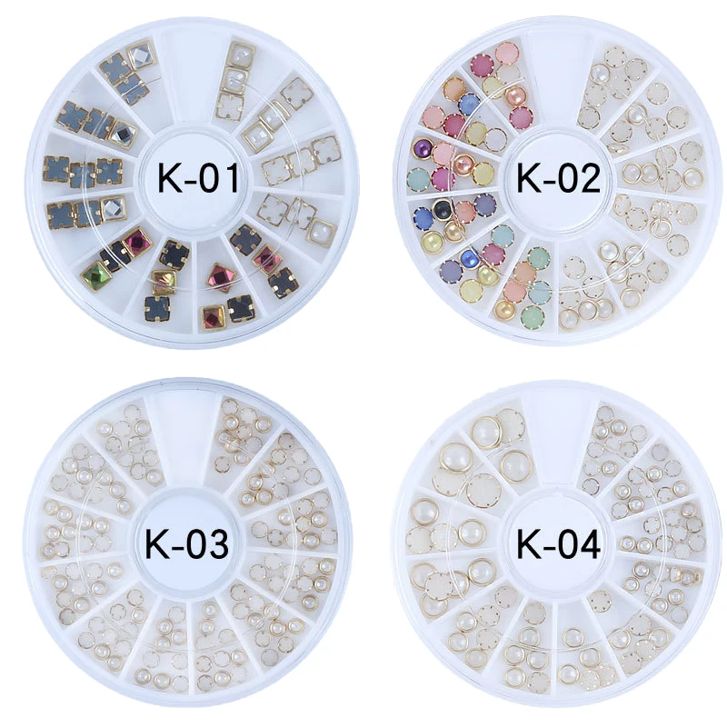 12-compartment Carousel Nail Drill Nail Box Disc Empty 12-compartment Nail Carousel Box 12-compartment Drill Box