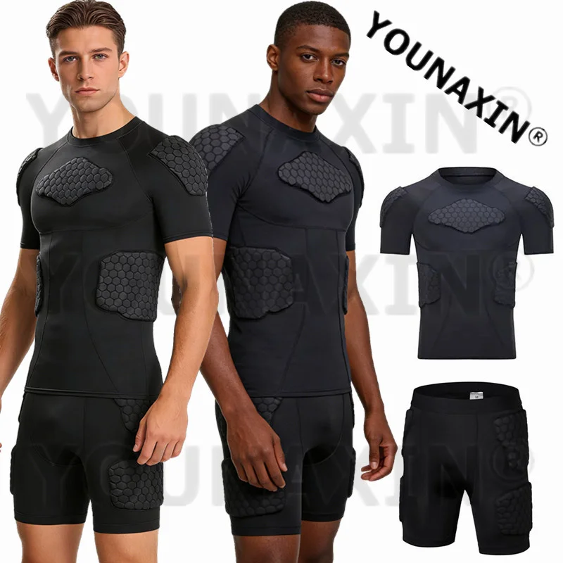 

Баскетбольные футболки унисекс с короткими рукавами, шорты, спортивный комплект для футбола и велоспорта, верхняя одежда для занятий спортом на открытом воздухе с защитой от ударов, размеры M, L, XL, 2XL, 3XL