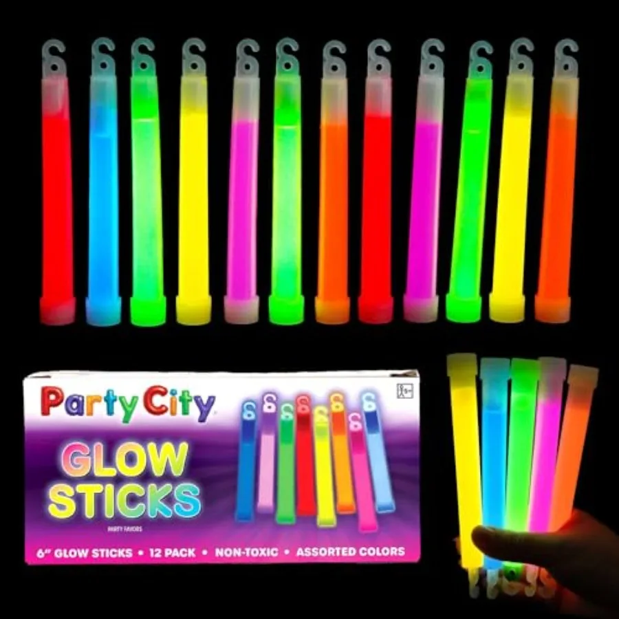 

Glow Sticks Bulk 6"- Glow in the Dark Sticks for,Waterproof Camping Survival Ultra Bright Emergency Light Stick with String, Ne