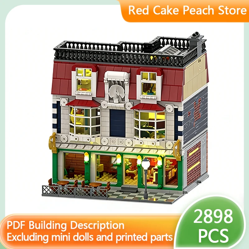 

City Street View Model MOC Building Bricks Beer Pub Architecture Modular Technology Children Holiday Gifts Assemble Toys Suit