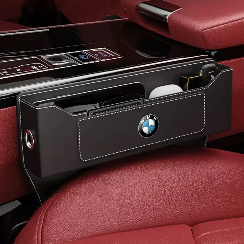 Auto Sitz Lücke Multifunktions Leder Organizer Lagerung Für BMW M M1 M2 M3 M4 M5 M6 G01 F20 G30 F30 F31 E36 E87 E60 E91 X1 X3 X5