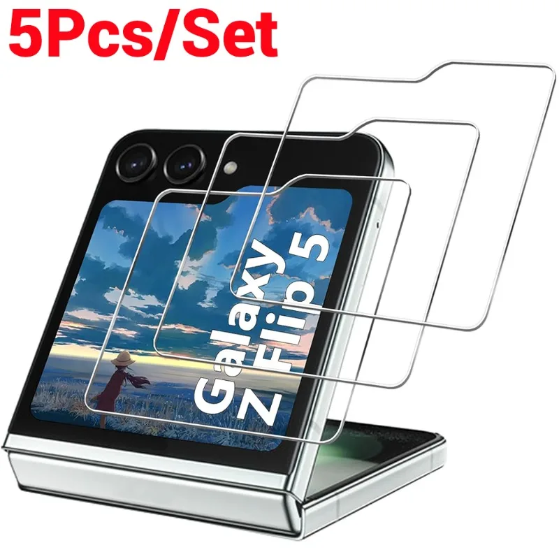 Tempered Glass for Samsung Galaxy Z Flip 5 5G Outer Screen Protectors Anti-scratch Protective Film for Galaxy Z Flip 5 Flip5