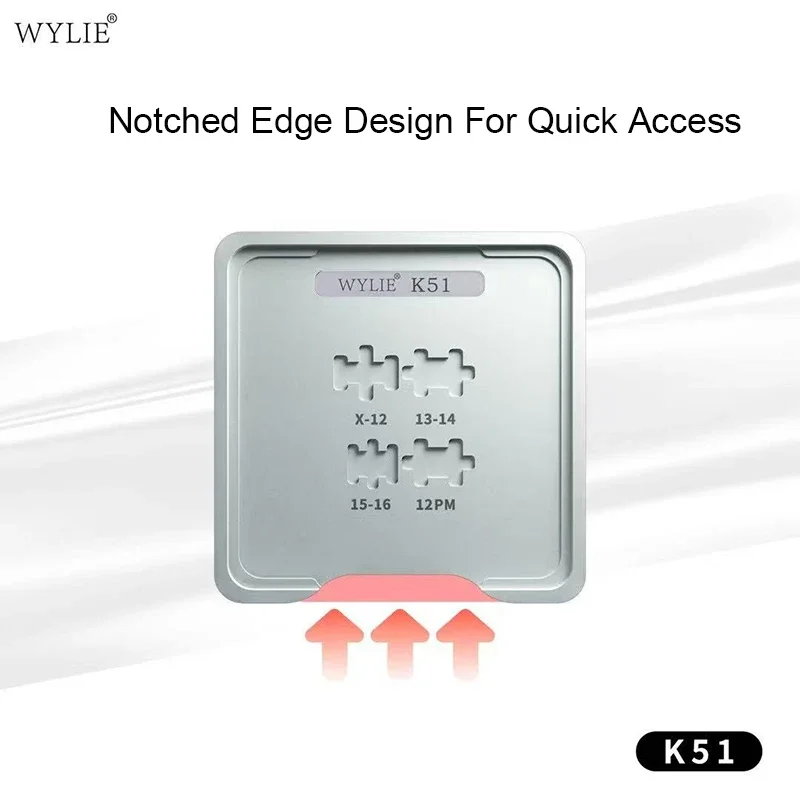 WYLIE WL-K51 LCD Screen Touch IC Soldering Platform for IPhone 11~16 Pro Max Touch IC Repair Rework BGA Reballing Stencil Tool