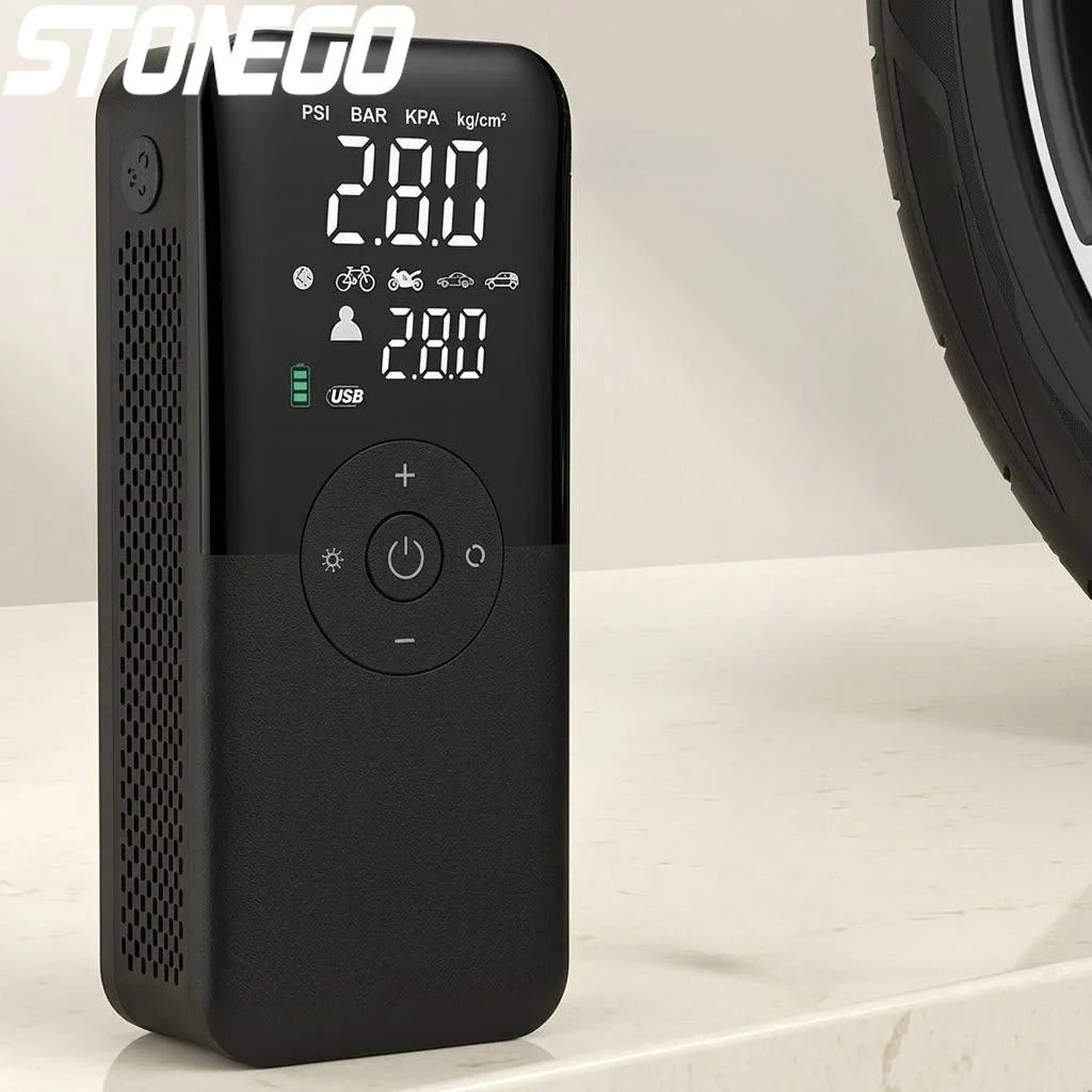 

Портативный перезаряжаемый воздушный насос для накачки шин автомобиля, мотоцикла, велосипеда, беспроводной компрессор высокого давления