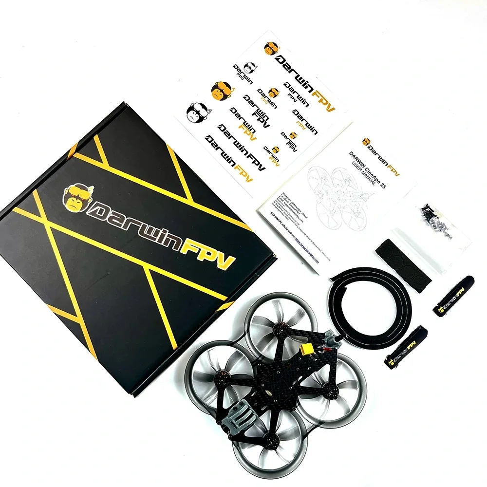 DarwinFPV CineApe 25 ELRS 2.4GHz 112mm 4S Cinematic Whoop Analog 3600KV Motor FPV Racing RC Drone