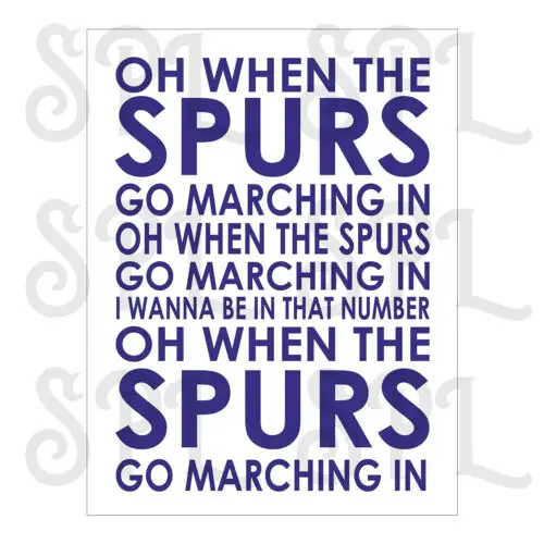 Spurs Go Marching In Retro style metal tin sign/plaque HOME Decor