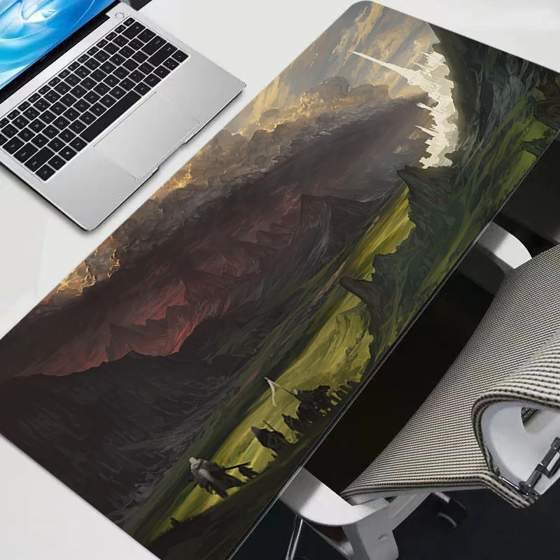 ملحقات الألعاب لوحة الماوس الكمبيوتر المحمول أنيمي ألعاب لوحة المفاتيح ماوس الكمبيوتر L-Lords The Rings Kawaii تمديد الجدول حصيرة 900x400 السجاد