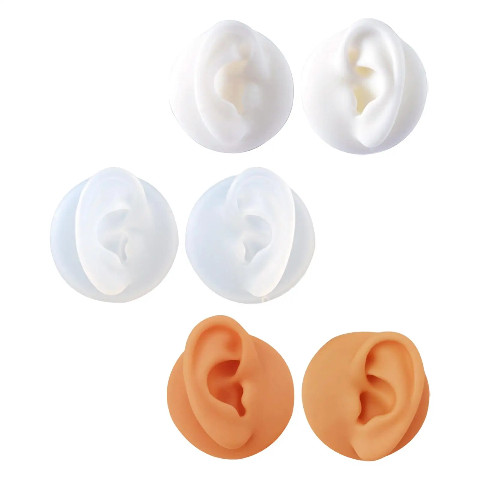 Flexible Silicone Ear Model Simulated Ear Models Earphones Display Reusable for