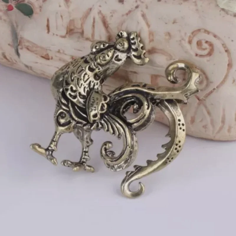 Vintage Copper Bronze Ornaments Solid Pure Brass Animal Figurines Decorations