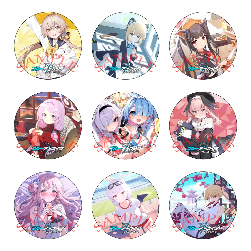 Anime Blue Archive Cosplay Hayase Yuuka Takanashi Hoshino Sorasaki Hina Cartoon Badge Brooch Pins Accessories Christmas Gifts