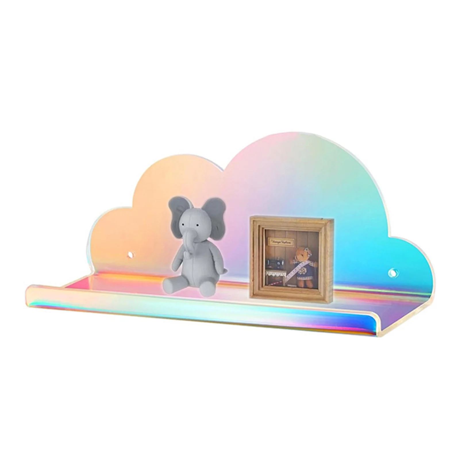 Wall Mounted Acrylic Storage Rack Convenient to Install with Space Saving Design Suitable for Kid Room Bedrooms