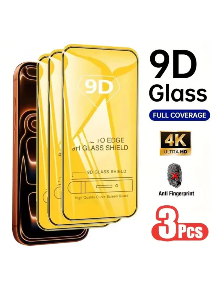 1-3 Stück 9D Vollbild-Displayschutzfolie für iPhone 18 Pro Max 17 16 13 11 15 14 12 Mini XR X Xs 7 8 Plus 17 Air 16E Panzerglas