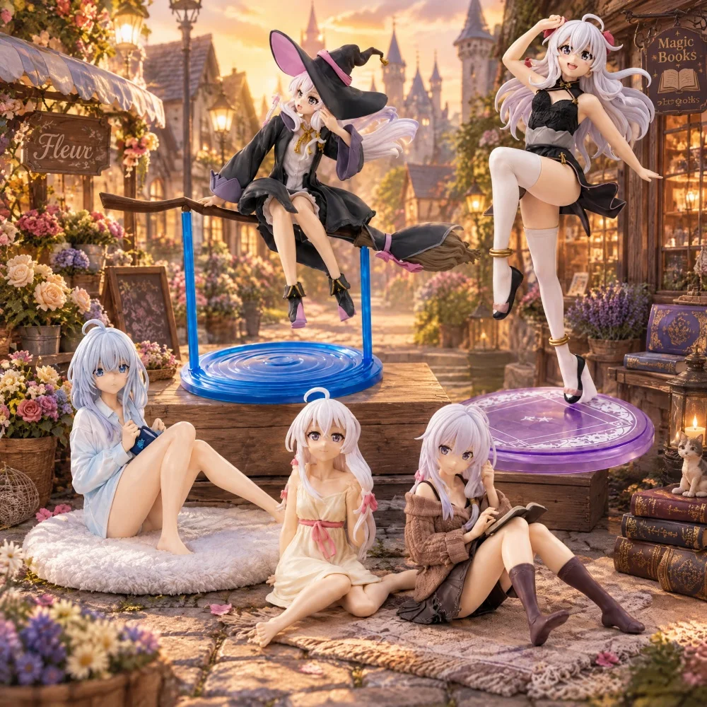 Wandering Witch The Journey of Elaina Figure Elaina PVC Anime Figurine Model Doll Collection Statue Desk Decoration Gift for Fan
