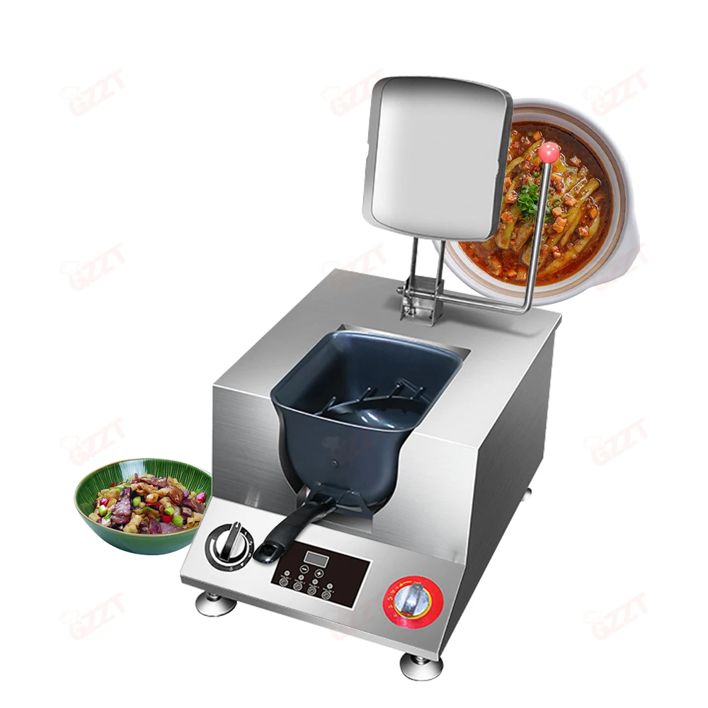 Restaurant Hotel Commercial Kitchen Non-stick Coating U-shape Pot Robotic  Wok Machine Auto Stir Fry Mixing Cooking Robot