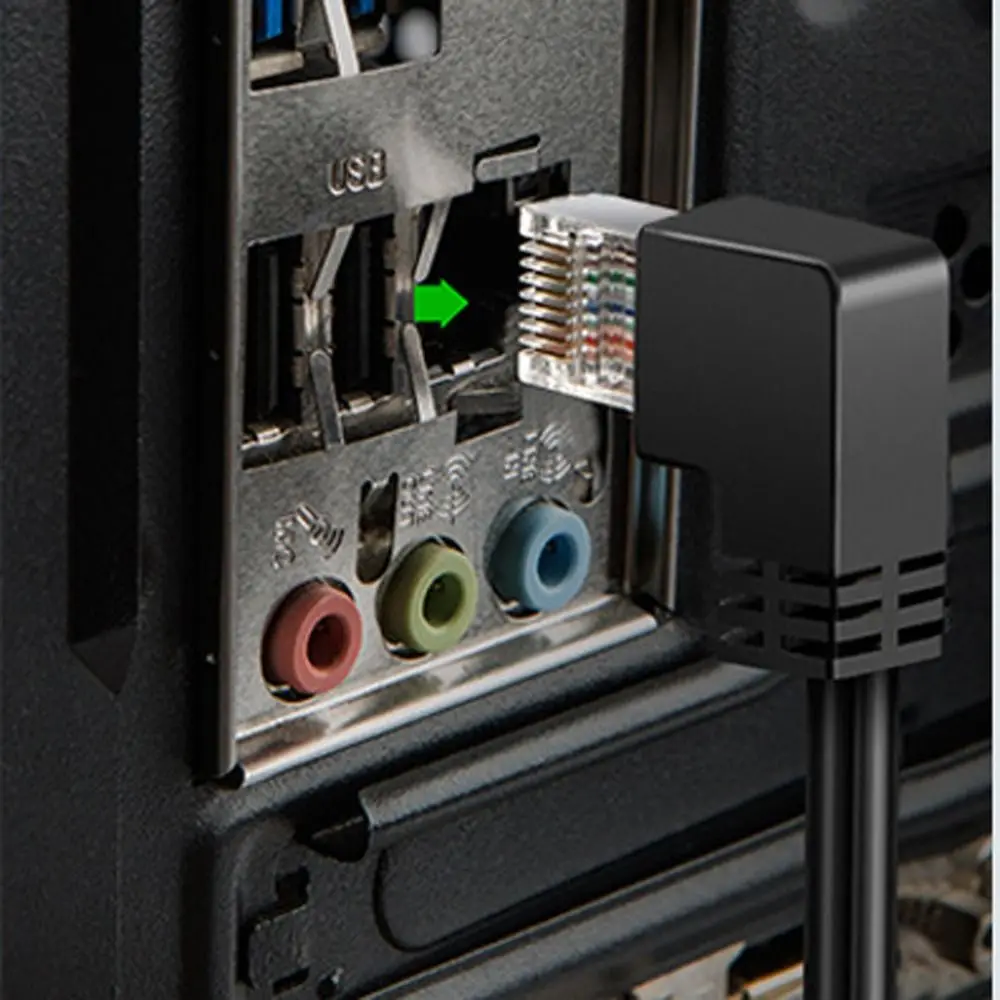 90 Degree Up/Down/Left/Right Angled Ethernet LAN Cord Cat6 Ethernet Cord Network Extension Cable RJ45 Cable CAT6 Network Wire