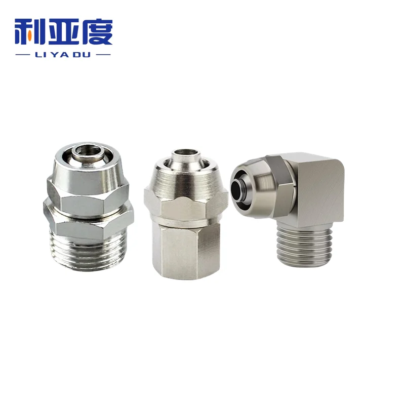 Metal PV PE PU Pneumatic quick coupling Air Quick Connector For Hose Tube Fast Joint Connection OD 4 6 8 10 12 14 16 MM