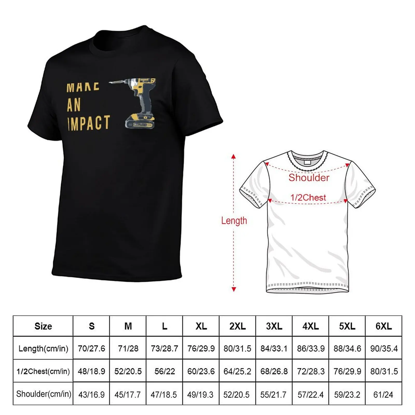 Make an Impact - Yellow T-Shirt valentines clothes new edition funny t shirts men