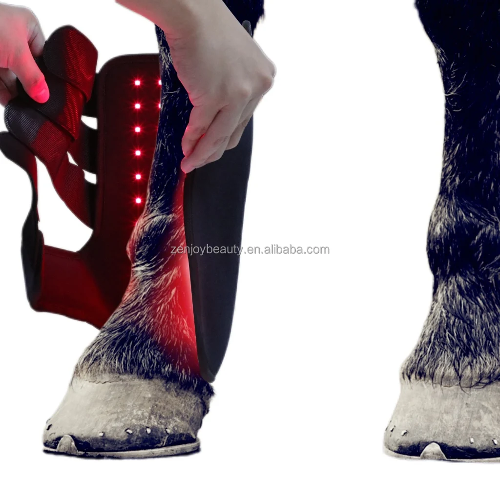 2024 Wireless Horse Red Infrared Therapy Wrap Equestrian Horse Animal Leg Hoof Boot Therapy Wrap for Pain Relief Muscle Recovery