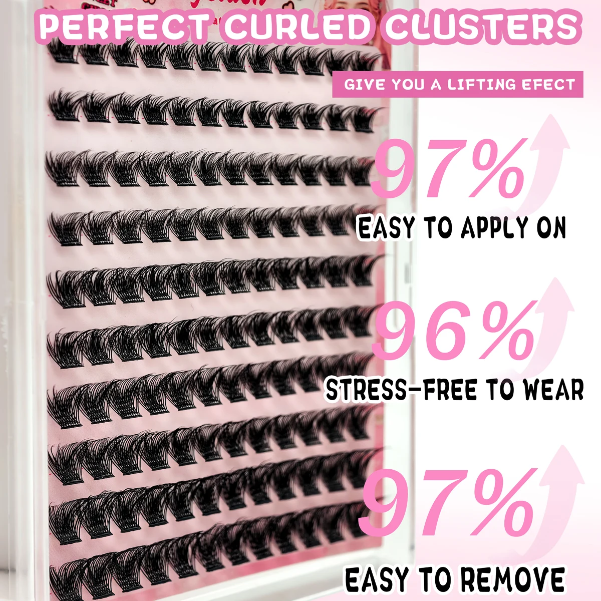 رموش كثيفة بدون لاصق 10 صفوف،  - مراجعة Eyelash Extension No 9 وسعره