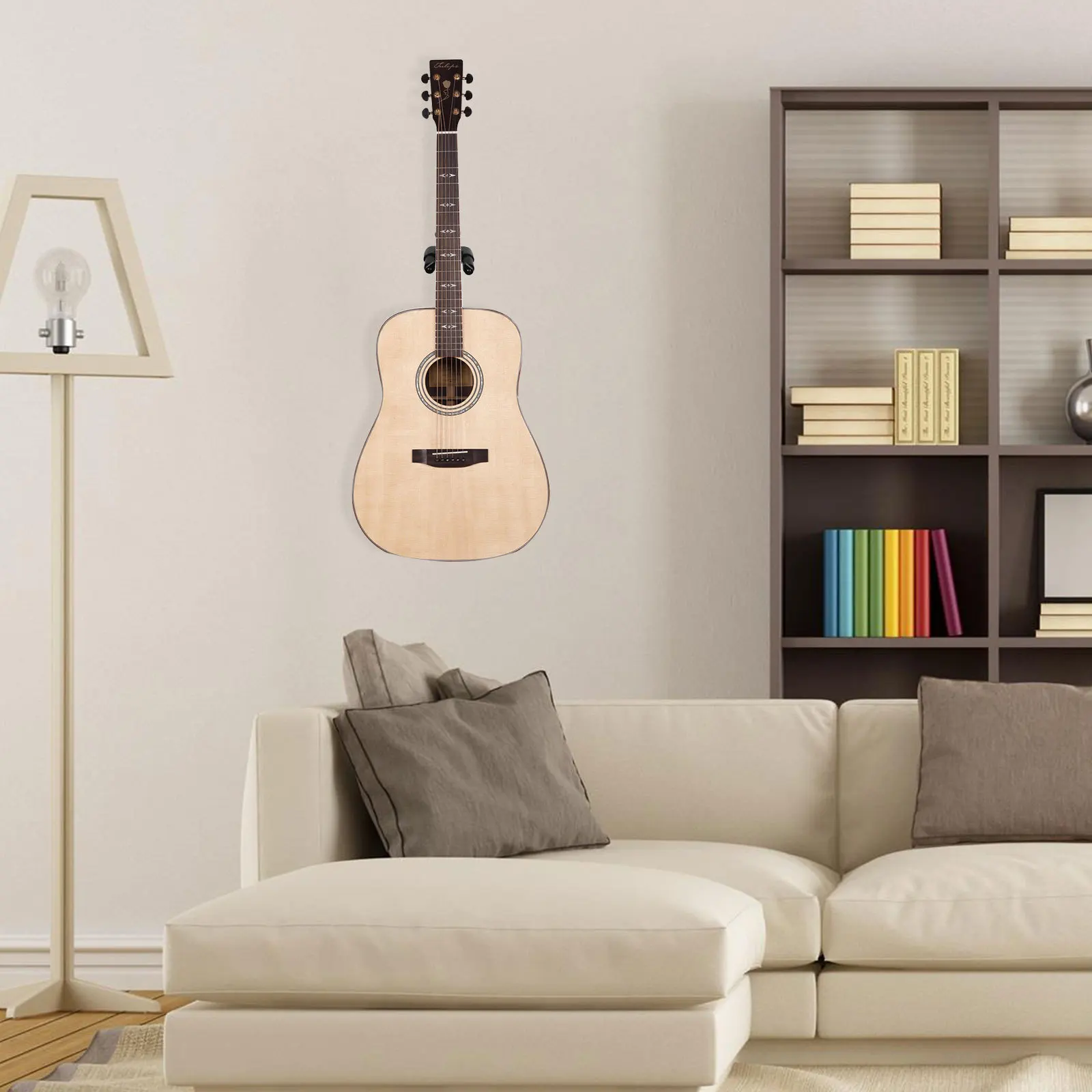 

2 set Wall Mounted Guitar Holder For Acoustic Electric Bass Violin Ukulele Detachable Design Easy Installation Guitar Wall