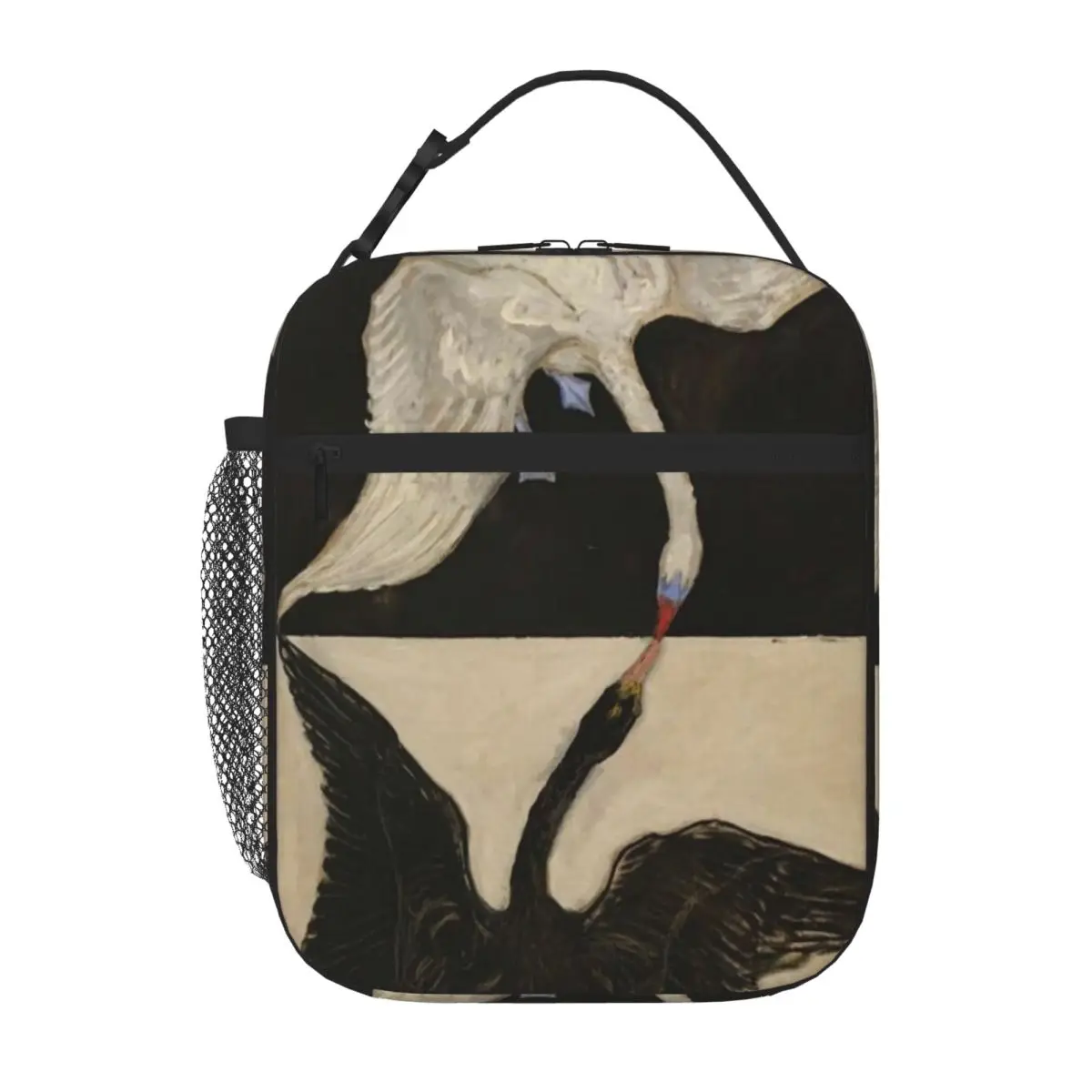 Bestselling Hilma Af Klint - The Swan No 01 Group IX-SUW Nylon Texture Foldable Lunch Bag Lake Picnic Outdoor Lunch Bag