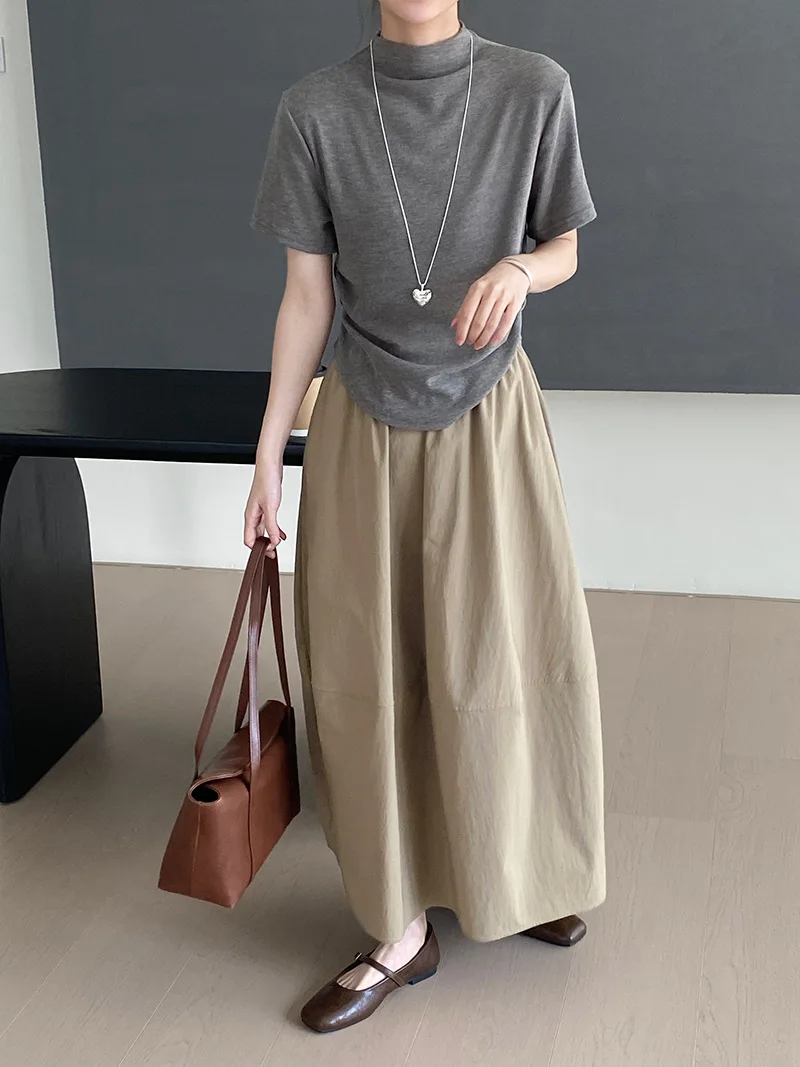 LIMO 2025 Новая женская вельветовая юбка трапециевидной формы длиной миди, элегантная офисная женская рабочая юбка, повседневная зимняя эластичная хлопковая юбка с высокой талией