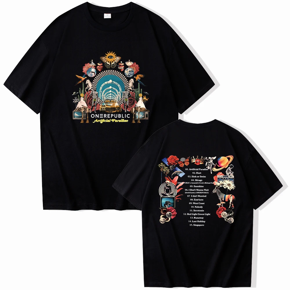 OneRepublic Artificial Paradise 2024 Summer T-Shirts Unisex Harajuku O-Neck Short Sleeve Shirts Commemorative Shirt