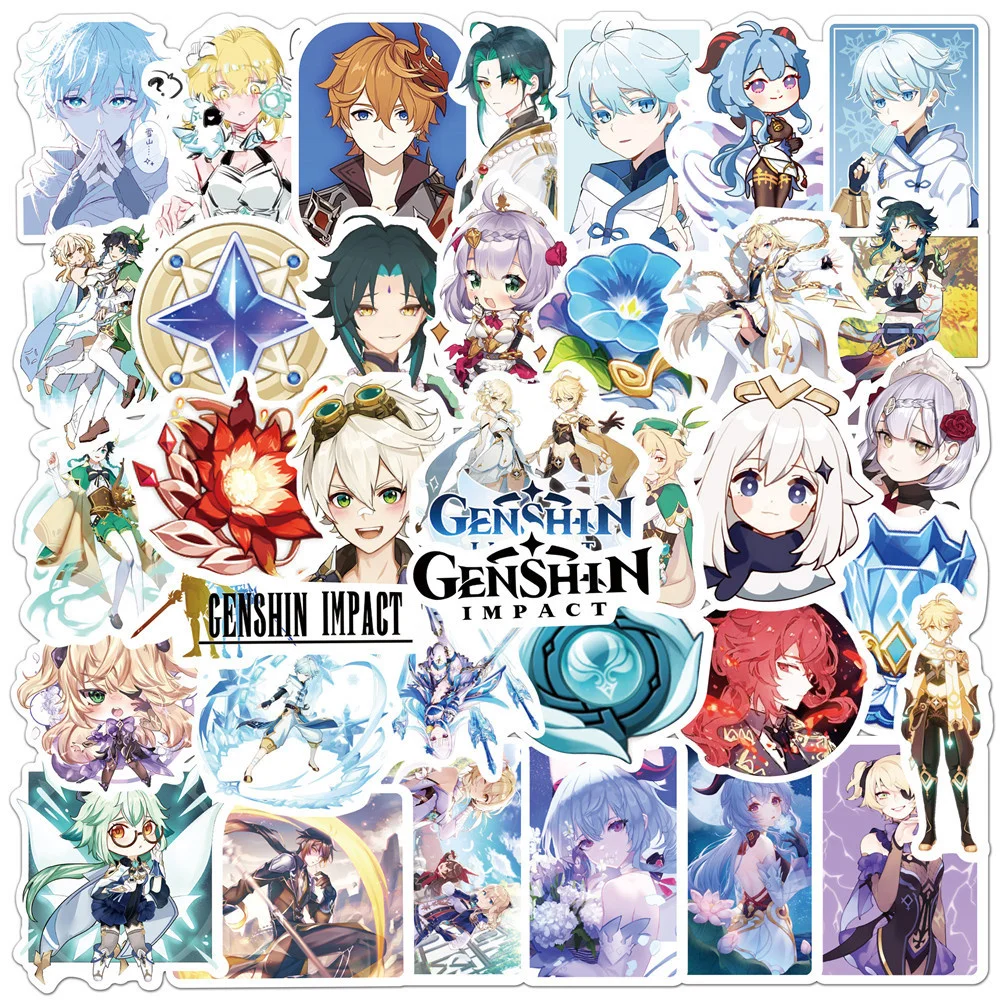 10/30/50PCS Two-dimensional Genshin Impact Anime Game Graffiti Waterproof Sticker Hand Account Creative Decal ToyGuitarWholesale