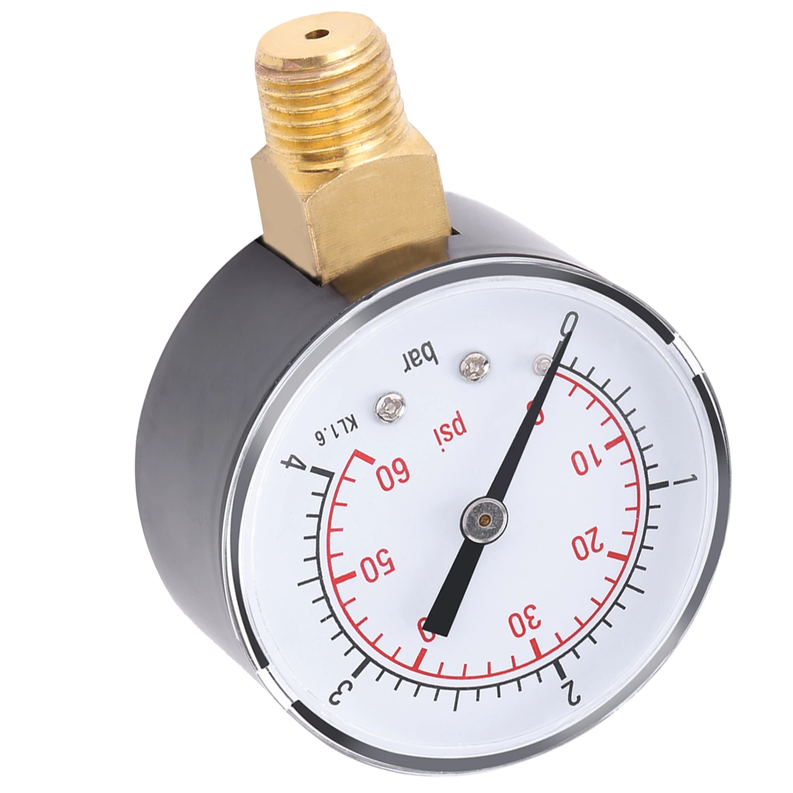 Oil Pressure Gauge Water Pressure Meter Pressure Gauge Mini Pressure Gauge For Fuel Air Oil Or Water 0-4bar / 0-60psi NPT