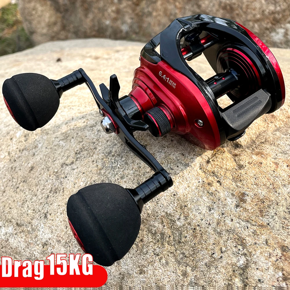 

8+1BB Lure Fish Jigging Long Casting Baitcasting Fishing Reel Tough Ice Fishing Wheel 31LB Max Drag Strong Lightweight Smooth