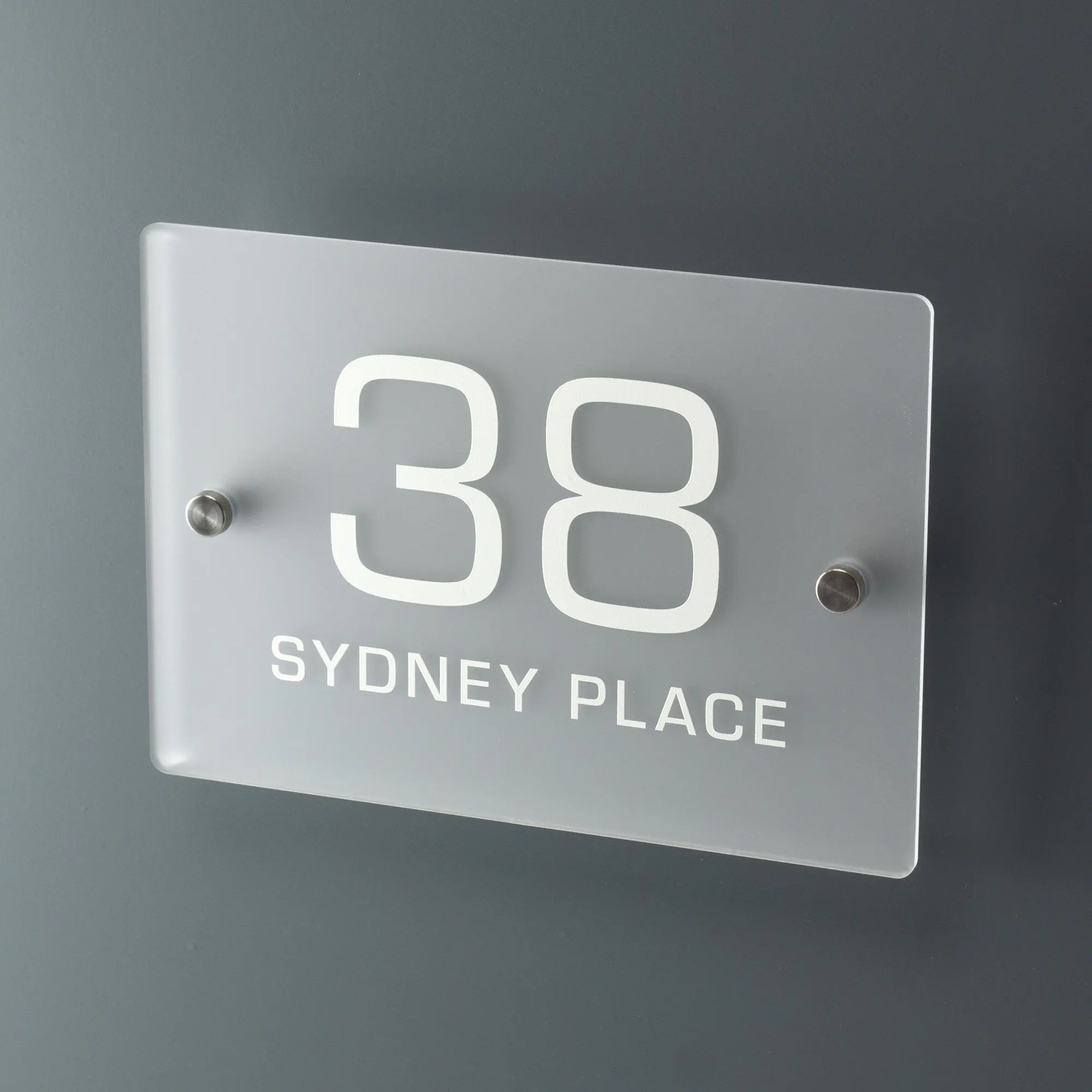 لافتة رقم المنزل من الأكريليك البلوري، لوحة لافتة عنوان جدارية من الأكريليك مطبوعة شخصية