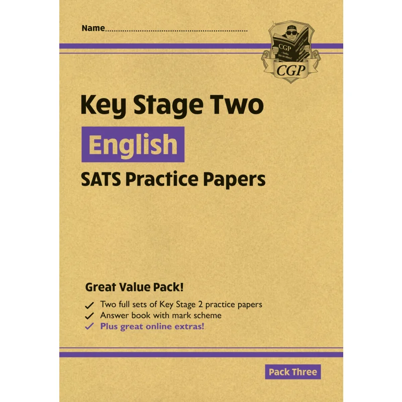 

KS2 English SATS Practice Papers Pack 3 For The 2025 Tests With Free Online Extras CGP Books 9781789081138