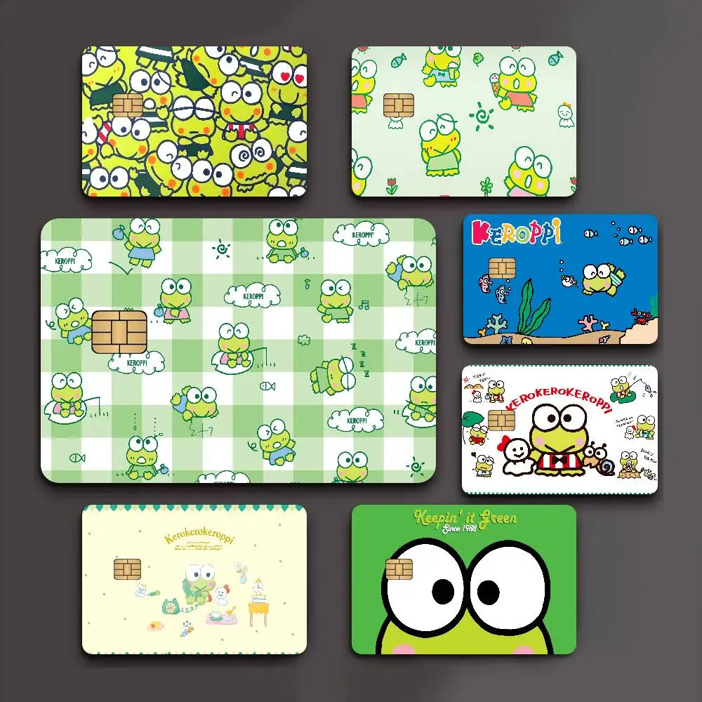 Cartoon K-KeroppiS Cute Credit Card Skin Stickers for Bank Card Transportation Card Waterproof Sticker Anti-scratch Women Gift
