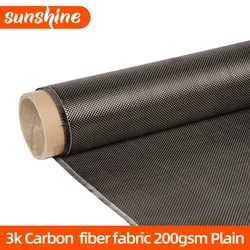 Carbon Fiber Fabric Cloth 3K 200g/m2  Plain Weave 1m length