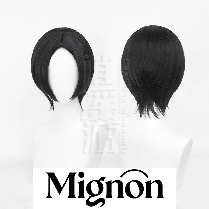 NANA Komatsu Nana Cosplay Wig Simulation Scalp Top Black Middle Part Short Hair Halloween Gift