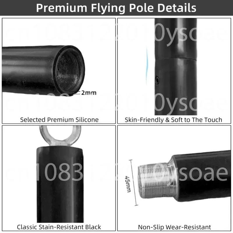 Pole Dance Fly Rod 3 Meters Silicone Suspension Performance Air Fly Rod 45mm Fly Rod for Household Acrobatics