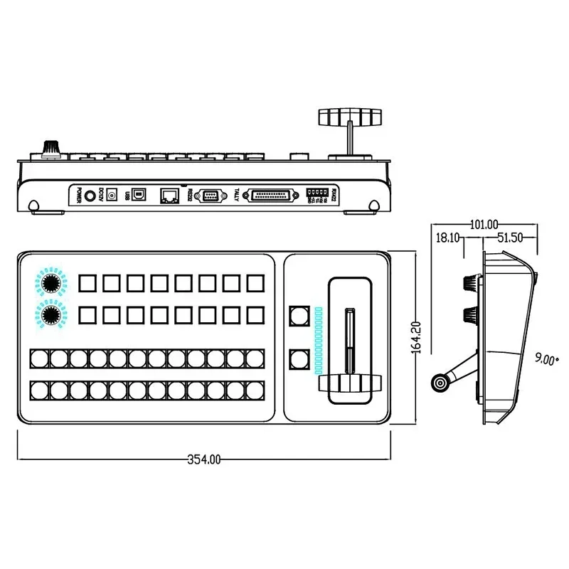 2026NEW Vmix Controller Video Switcher Station T-bar Control Panel Live Console Education Recording Broadcasting Guide Keyboard
