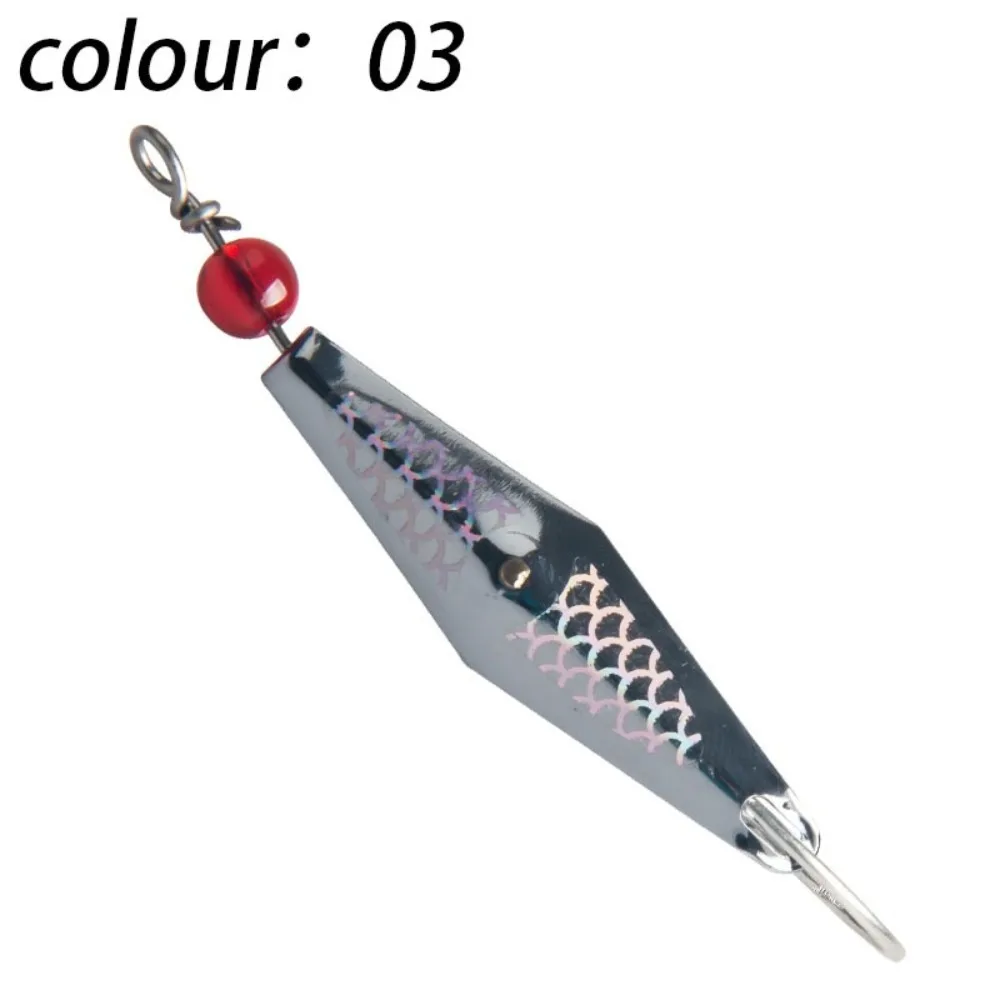 

2.32in Size Spoon Lure Metal Construction Sequin Bait Trout Lure Shaped Design 3D Fish Scale Jig Lure Mackerel Fishing