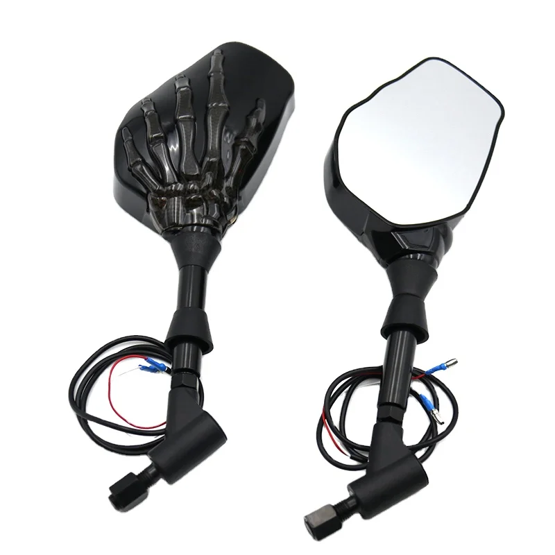 Rearview Mirror, Motorcycle Rearview Mirror with LED Lights, Motorcycle Side View Mirror