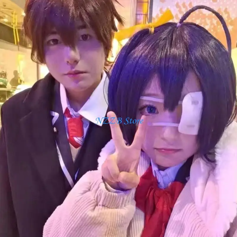 T21F Bordado coração Máscara olho único olhos cegos coração Acessórios cosplay olho coração