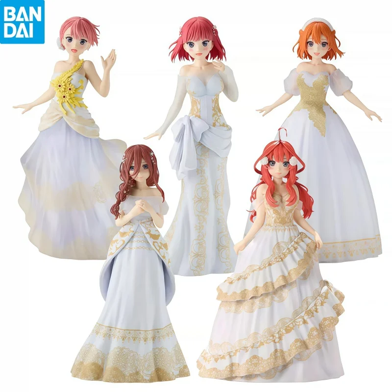 In Stock Bandai Nakano Ichika Nakano Itsuki Nino Miku Yotsuba Wedding Dress Anime Action Figure Toy Model Collection Girl Gift