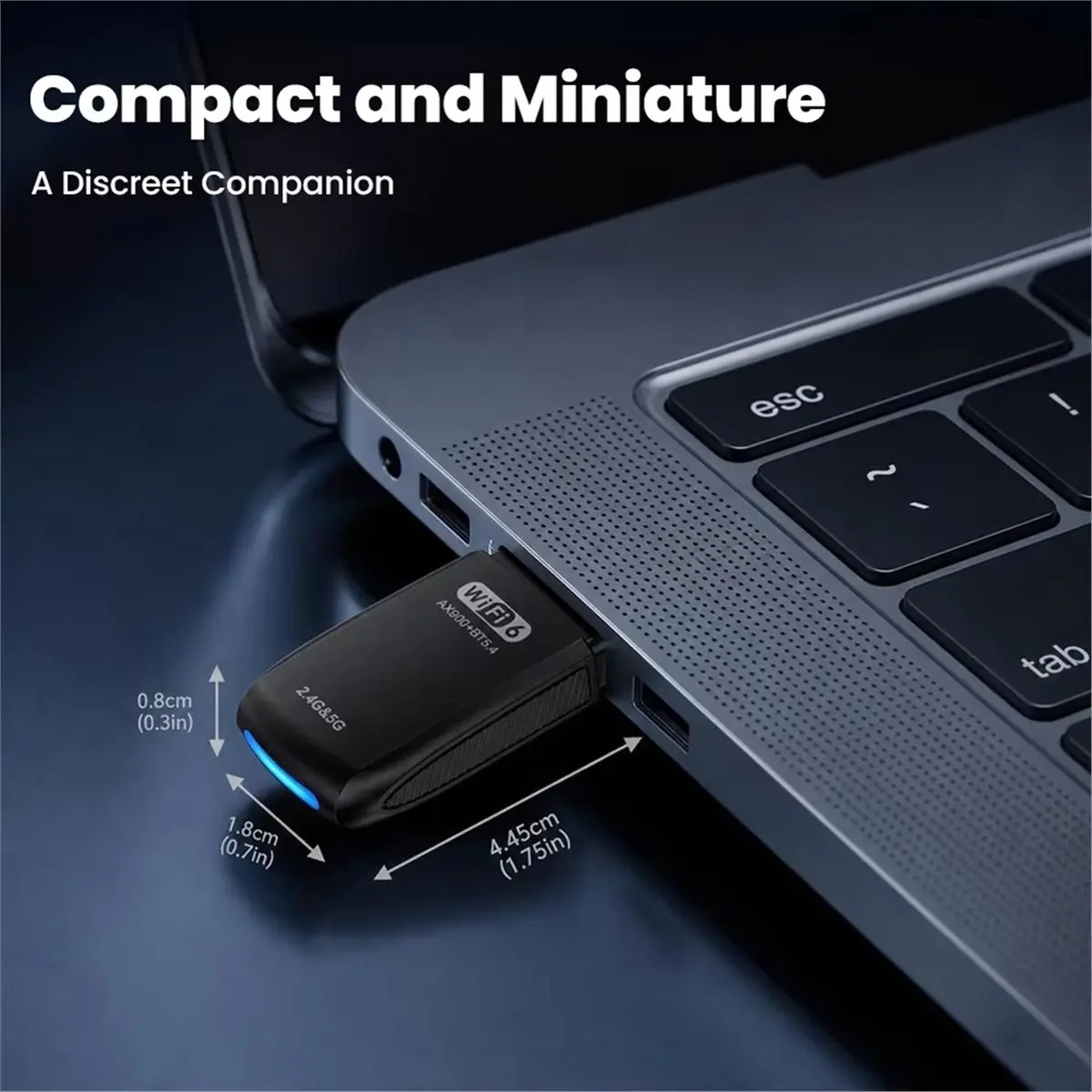 USB 2.4G+5G DriverFree Dual Band AX900M Wireless Bluetooth Network Card WiFi6 300Mbps+600Mbps Dual Frequency Transceiver