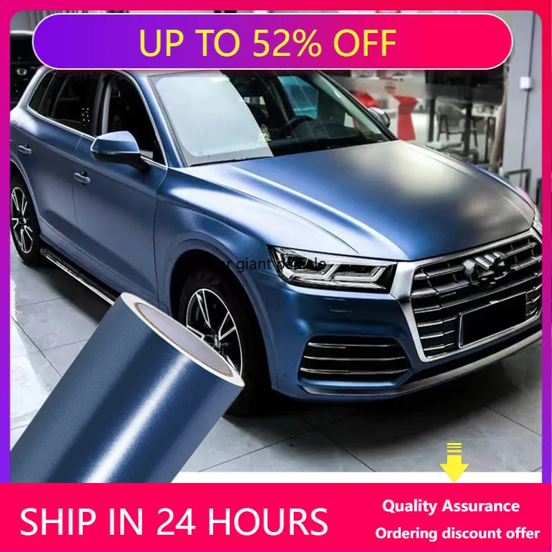 Matte Heavy Metalic Midnight Blue Car Wrap Film Auto Plastic  Auto Plastic Assurance Air passage pattern Stickers Covering Foil