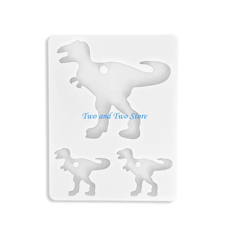 

HX6F Handmade Alpaca Family Pendant Silicone Mold Tortoise Cow Dinosaur Pendant Epoxy Resin Moulds for DIY Keychain Jewelry