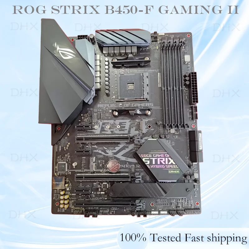 For ASUS ROG STRIX B450-F GAMING II Motherboard AMD B450 AM4  CPU Ryzen 7 5800X 7 5700X 9 3900X 9 3950X HDMI M.2 ATX Tested OK