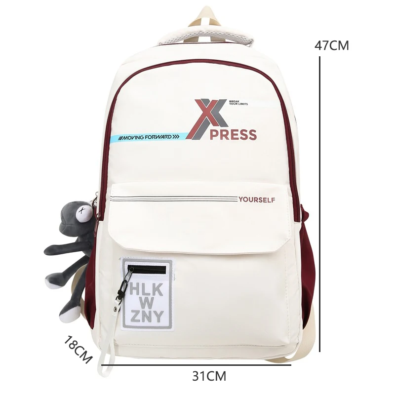 College Student Backpack Men High School Bag for Teenagers Nylon Campus Bagpack